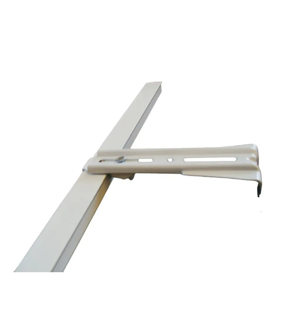 Équerre Murale - Fixation Rail Simple - Longueur 12,5 cm - Acier