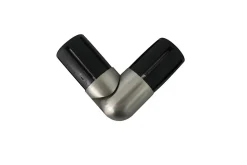 Raccord coudé pour barre à rideau Athens GoodHome ⌀28 mm gris