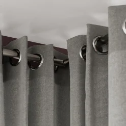 Raccord coudé pour barre à rideau Athens GoodHome ⌀28 mm gris