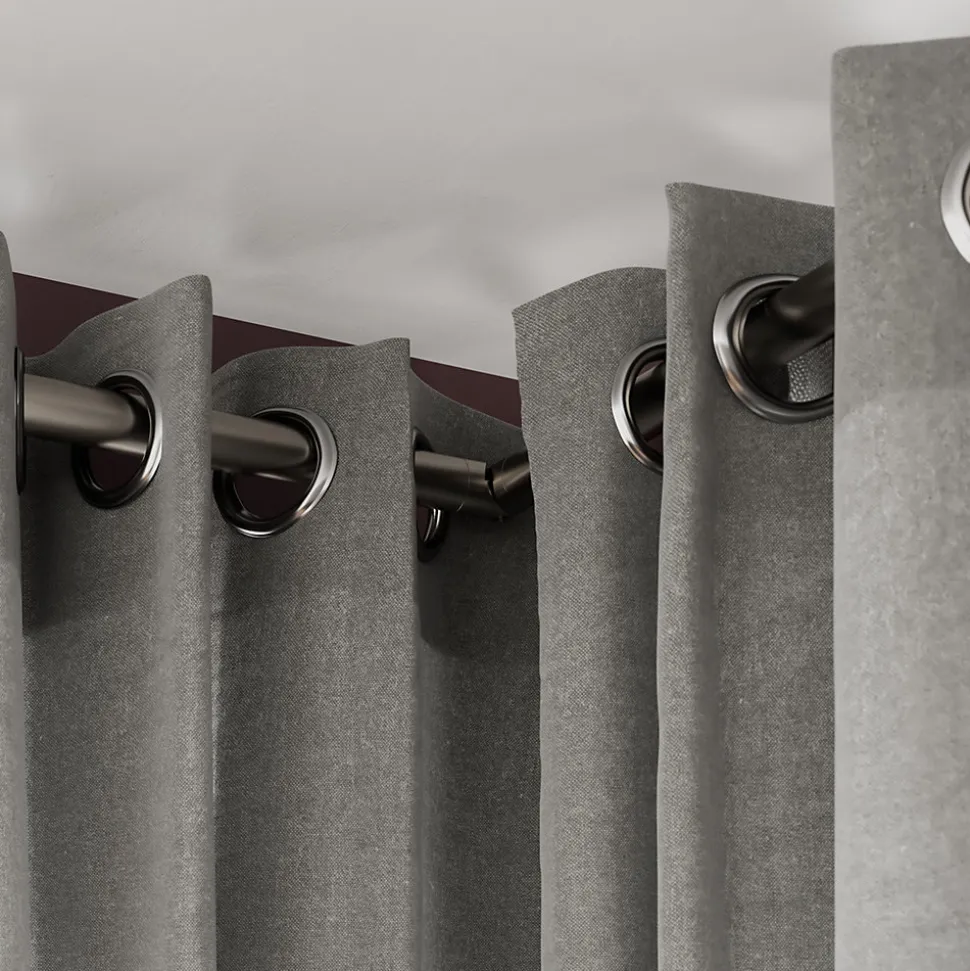 Raccord coudé pour barre à rideau Athens GoodHome ⌀28 mm gris