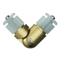 Raccord coudé pour tringle à rideau Elasa effet laiton doré Ø28mm GoodHome