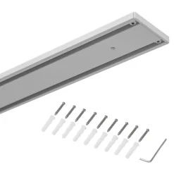 Rail à rideau double Thira blanc L.250cm GoodHome