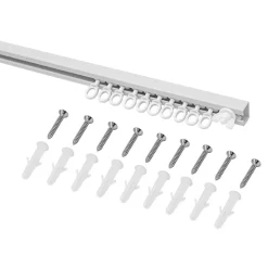 Rail à rideau simple Patras blanc L.250cm GoodHome