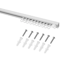 Rail à rideau simple Patras blanc L.180cm GoodHome