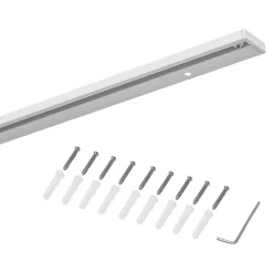 Rail à rideau simple Thira blanc L.250cm GoodHome