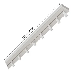 Rail De Plafond Tringle En Pvc Pour Rideaux à Crochets Blanc Monorail Droit 360 Cm