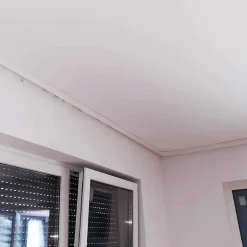 Rail De Plafond Tringle En Pvc Pour Rideaux à Crochets Blanc Double Rail Courbé 120 Cm