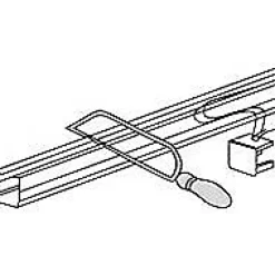 Rail pour store californien blanc ouverture centrale L.200cm Madeco