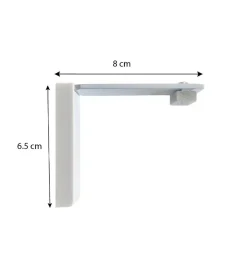 REV - Support Mural Simple pour Tringle Rail L 80 mm