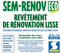 Revêtement Lisse de Rénovation Sem Renov ECO Semin - Rouleau de 25 x 1 m