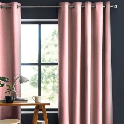 Rideau 100% coton rose 150x250