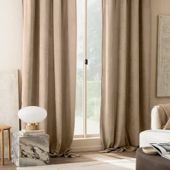 Rideau à œillets 140 x 260 cm Bouclette unie WINONA Coloris Sable