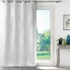 Rideau à œillets 135 x 280 cm occultant velours frappé Mélodie grande hauteur Blanc