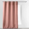 Rideau À Œillets 140 x 260 cm Polyester Uni Essentiel Rose poudré