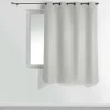 Rideau à œillets petite hauteur 140 x 180 cm polyester uni essentiel Gris