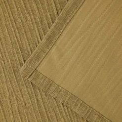 Rideau à œillets uni effet froissé Castellano jaune moutarde L.260 x l.140 GoodHome