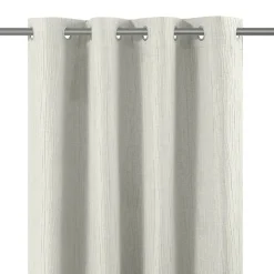Rideau à œillets uni effet froissé Castellano blanc cassé L.260 x l.140 GoodHome