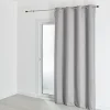 Rideau 100% occultant - Effet chiné (140x180 cm - Gris clair)