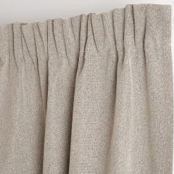 Rideau 100% occultant double face galon fronceur (240x260 cm - Naturel)
