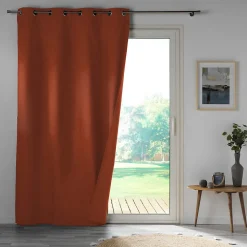 Rideau 100% occultant en microfibre (140x260 cm - Terracotta)