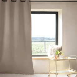 Rideau 100% occultant thermique phonique chiné (240x260 cm - Taupe)