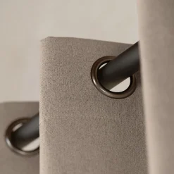 Rideau 100% occultant thermique phonique chiné (240x260 cm - Taupe)