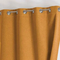 Rideau 100% occultant thermique phonique (135x180 cm - Jaune Ocre)