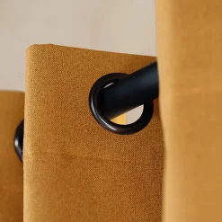 Rideau 100% occultant thermique phonique (135x180 cm - Jaune Ocre)