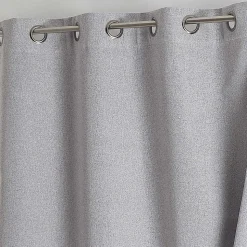 Rideau 100% occultant thermique phonique chiné (160x240 cm - Gris clair)