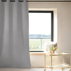 Rideau 100% occultant thermique phonique (135x260 cm - Gris clair)