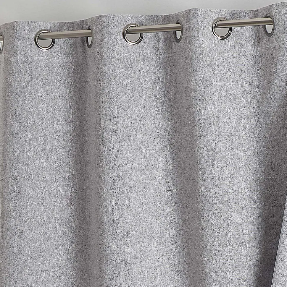 Rideau 100% occultant thermique phonique (135x260 cm - Gris clair)