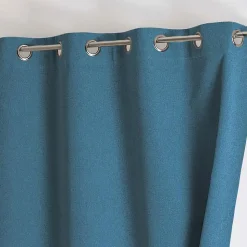 Rideau 100% occultant thermique phonique (135x180 cm - Bleu Pétrole)