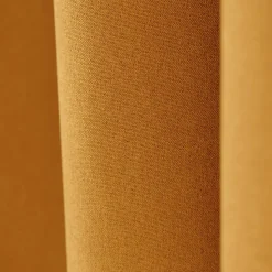 Rideau 100% occultant thermique phonique chiné (240x260 cm - Jaune Ocre)
