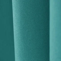 Rideau 100% occultant thermique phonique chiné (135x260 cm - Turquoise)