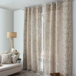 Rideau à oeillets en coton recyclé Chambray (140x240 cm - Naturel)