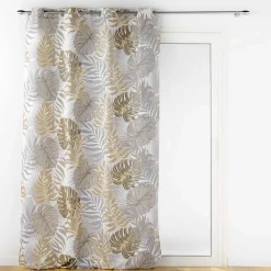 Rideau à oeillets Mogador 140 x 260 cm, Polyester Imprimé Métallisé