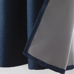 Rideau a oeillets 140 x 180 cm 100% occultant thermique Crepuscule Bleu