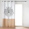 Rideau a oeillets 140 x 240 cm en gaze de coton imprime Oasia