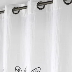 Rideau a oeillets 140 x 240 cm en gaze de coton imprime Oasia
