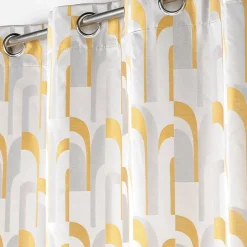 Rideau a oeillets 140 x 260 cm jacquard Medicis Jaune