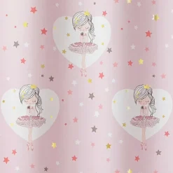 Rideau a oeillets 140 x 260 cm polyester imprime metallise petite etoile Sans