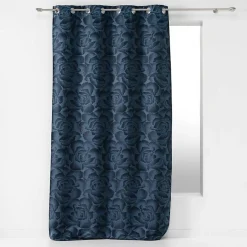 Rideau a oeillets 140 x 280 cm jacquard rosalina Navy