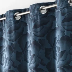 Rideau a oeillets 140 x 280 cm jacquard rosalina Navy