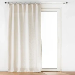 Rideau a passants 140 x 240 cm polyester/lin uni Pauline