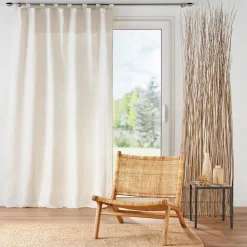 Rideau a passants 140 x 240 cm polyester/lin uni Pauline