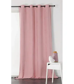 Rideau "Alaska" isolant 3 en 1 thermique, phonique et obscurcissant - 140x260cm - Rose clair
