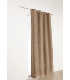 Rideau "Alaska" isolant 3 en 1 thermique, phonique et obscurcissant - 140x260cm - Marron clair