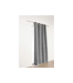 Rideau "Alaska" isolant 3 en 1 thermique, phonique et obscurcissant - 140x260cm - Gris