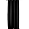 Rideau Anti-Feu Occultant avec Œillets, Noir, 140x260cm, Catégorie Ignifugé M1, Collection Flamme, CMADECO