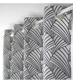 Rideau art deco noir - 135x250cm - Noir